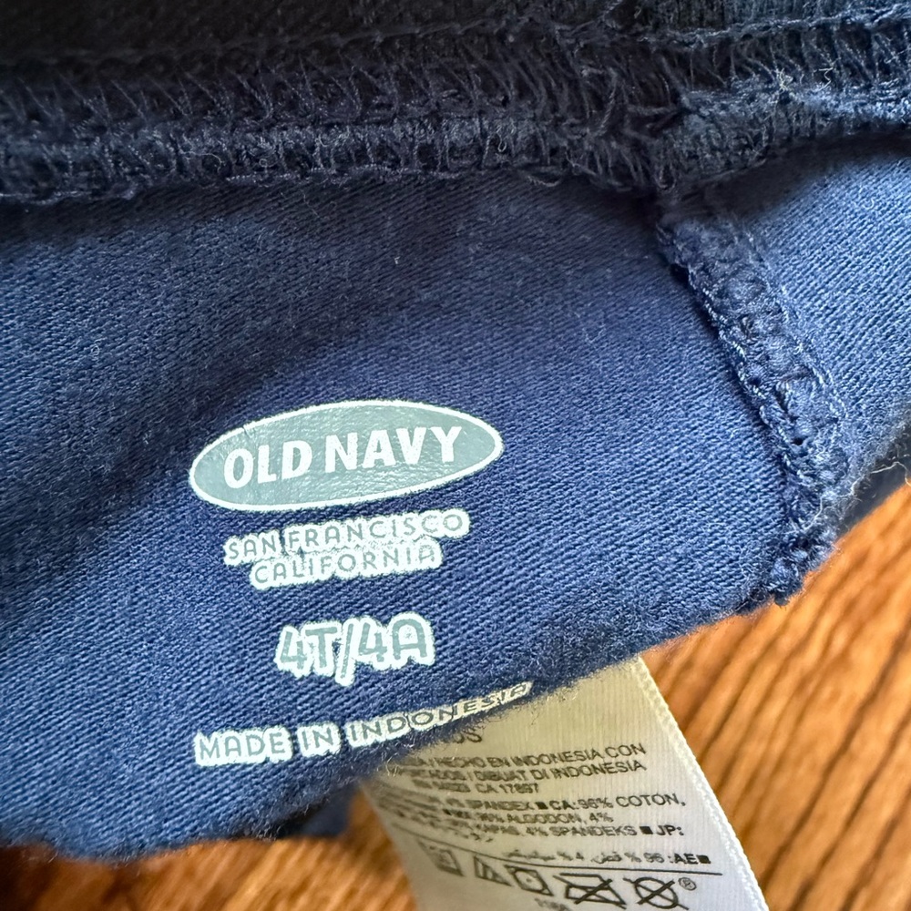 Old Navy Blue & Black Plaid Girls Leggings - Size 4t - Picture 3 of 3